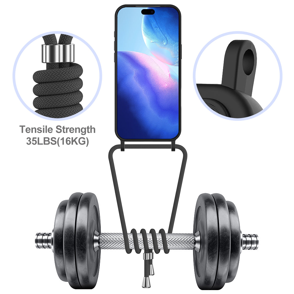 For-iPhone-17-Pro-Case-Liquid-Silicone-Card-Holder-Back-Phone-Cover-with-Lanyard-Black