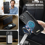 For-iPhone-13-6.1-inch-Case-CASEME-C49-Compatible-with-MagSafe-RFID-Blocking-Detachable-Wallet-Leather-Phone-Cover-Black