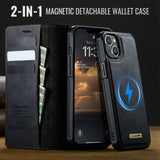 For-iPhone-13-6.1-inch-Case-CASEME-C49-Compatible-with-MagSafe-RFID-Blocking-Detachable-Wallet-Leather-Phone-Cover-Black