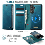 For-Samsung-Galaxy-S25-/-Galaxy-S24-Case-CASEME-C49-Compatible-with-MagSafe-RFID-Blocking-Detachable-Wallet-Leather-Phone-Cover-Green
