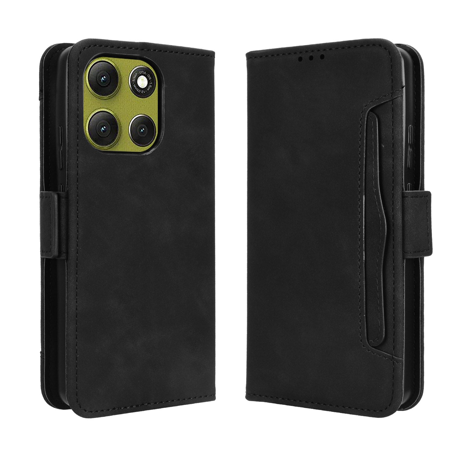 For-Motorola-Moto-G86-Power-5G-Leather-Case-Phone-Wallet-Cover-with-Multiple-Card-Slots-Black