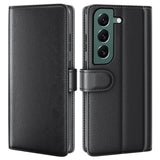 For-Samsung-Galaxy-S23-Case-Genuine-Split-Leather-Phone-Cover-with-Wallet-Stand-Black