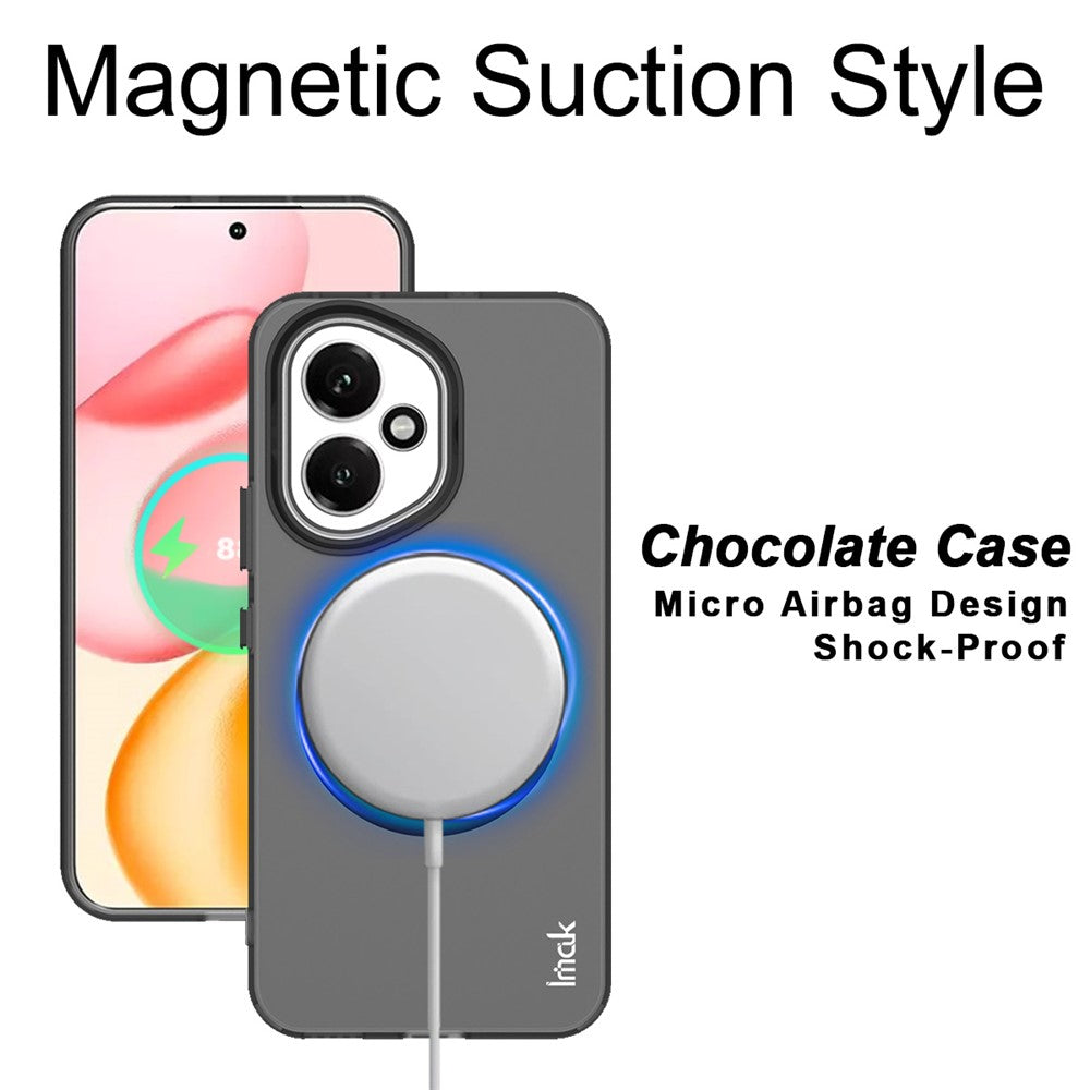 IMAK-For-Honor-400-5G-(Global)-Case-Compatible-with-MagSafe-PC-+-TPU-Protective-Phone-Back-Cover-Black