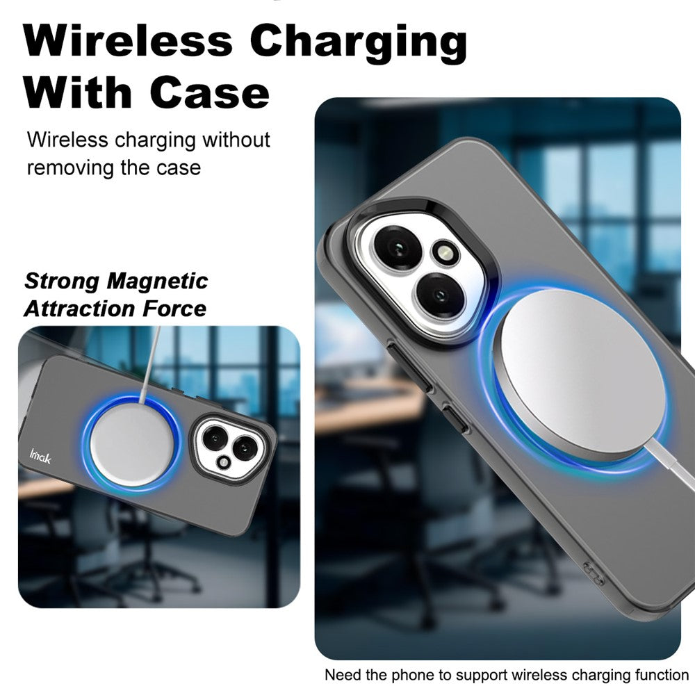 IMAK-For-Honor-400-5G-(Global)-Case-Compatible-with-MagSafe-PC-+-TPU-Protective-Phone-Back-Cover-Black