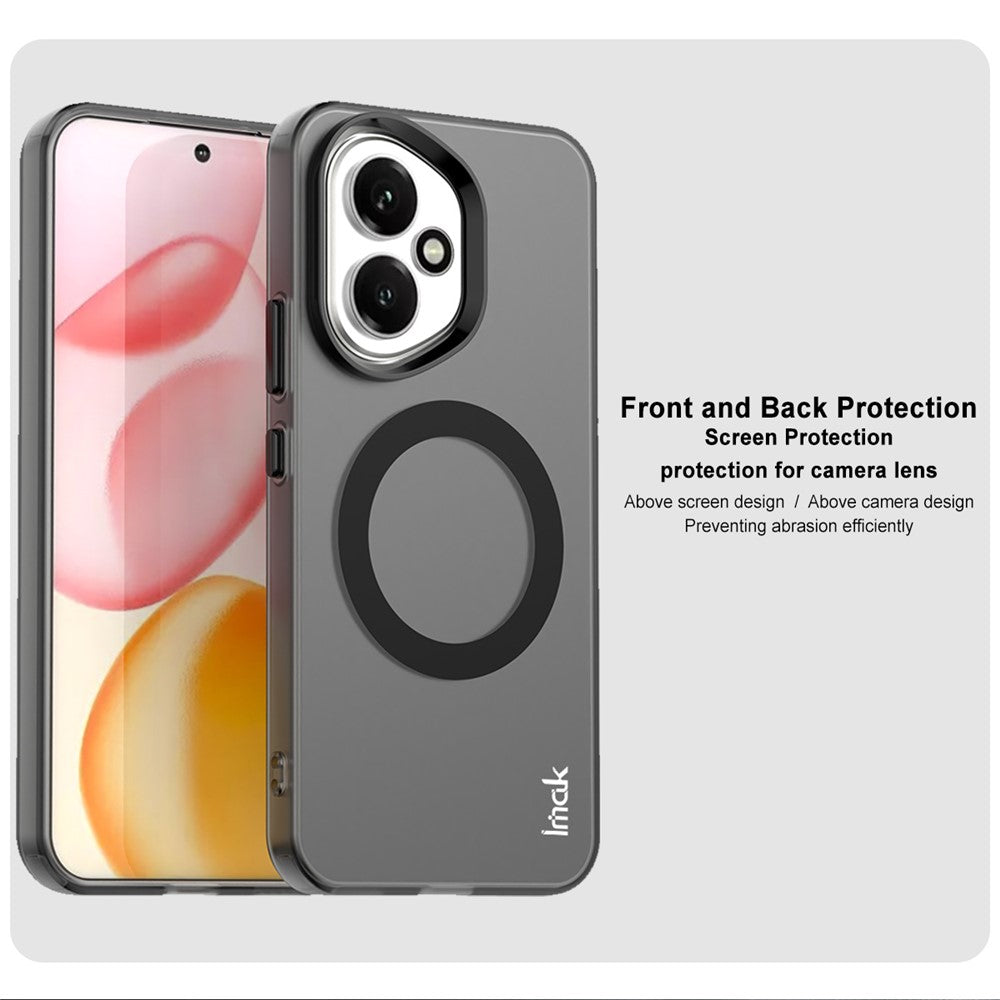 IMAK-For-Honor-400-5G-(Global)-Case-Compatible-with-MagSafe-PC-+-TPU-Protective-Phone-Back-Cover-Black
