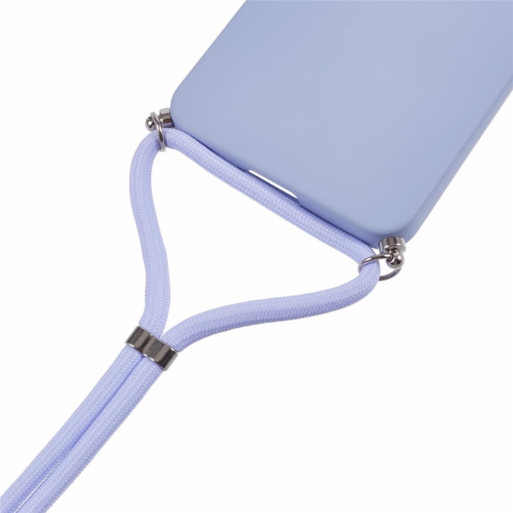 For-Samsung-Galaxy-S25-FE-Case-Flexible-TPU-Fiber-Lining-Anti-Shock-Crossbody-Phone-Cover-Light-Purple