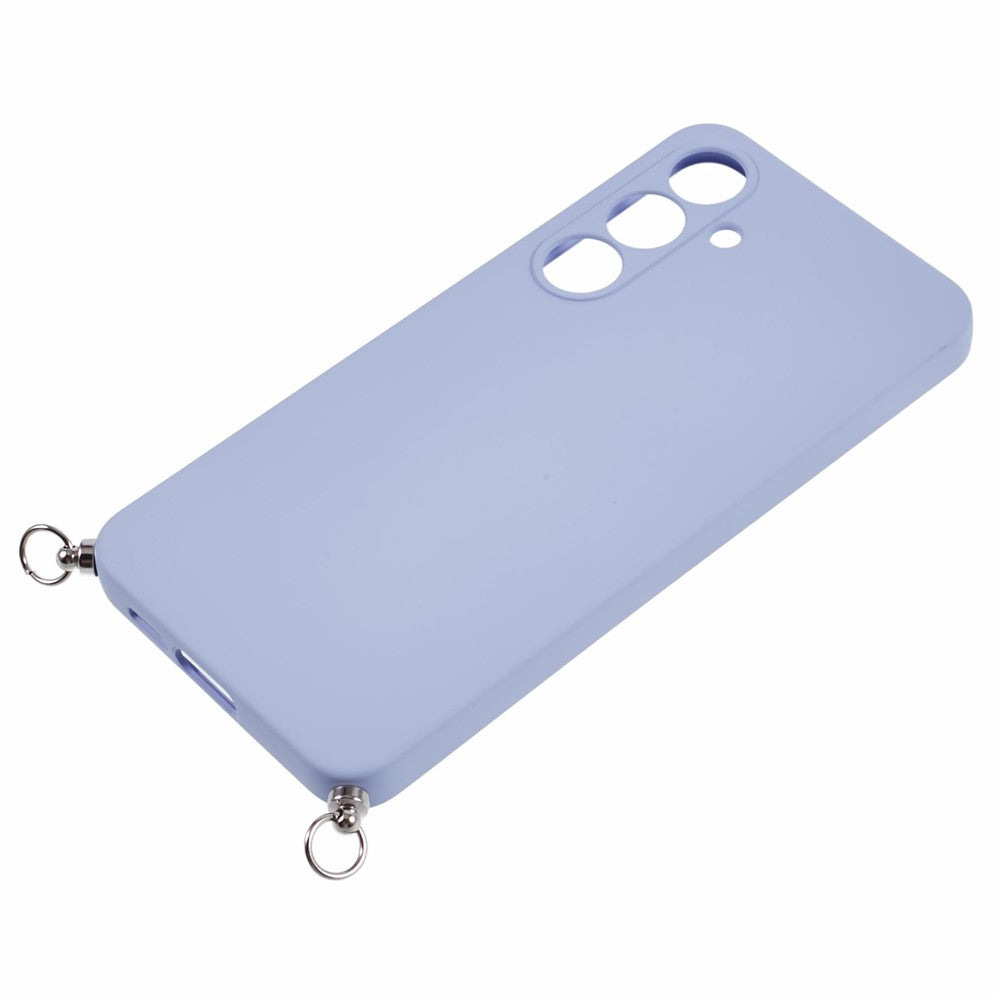 For-Samsung-Galaxy-S25-FE-Case-Flexible-TPU-Fiber-Lining-Anti-Shock-Crossbody-Phone-Cover-Light-Purple