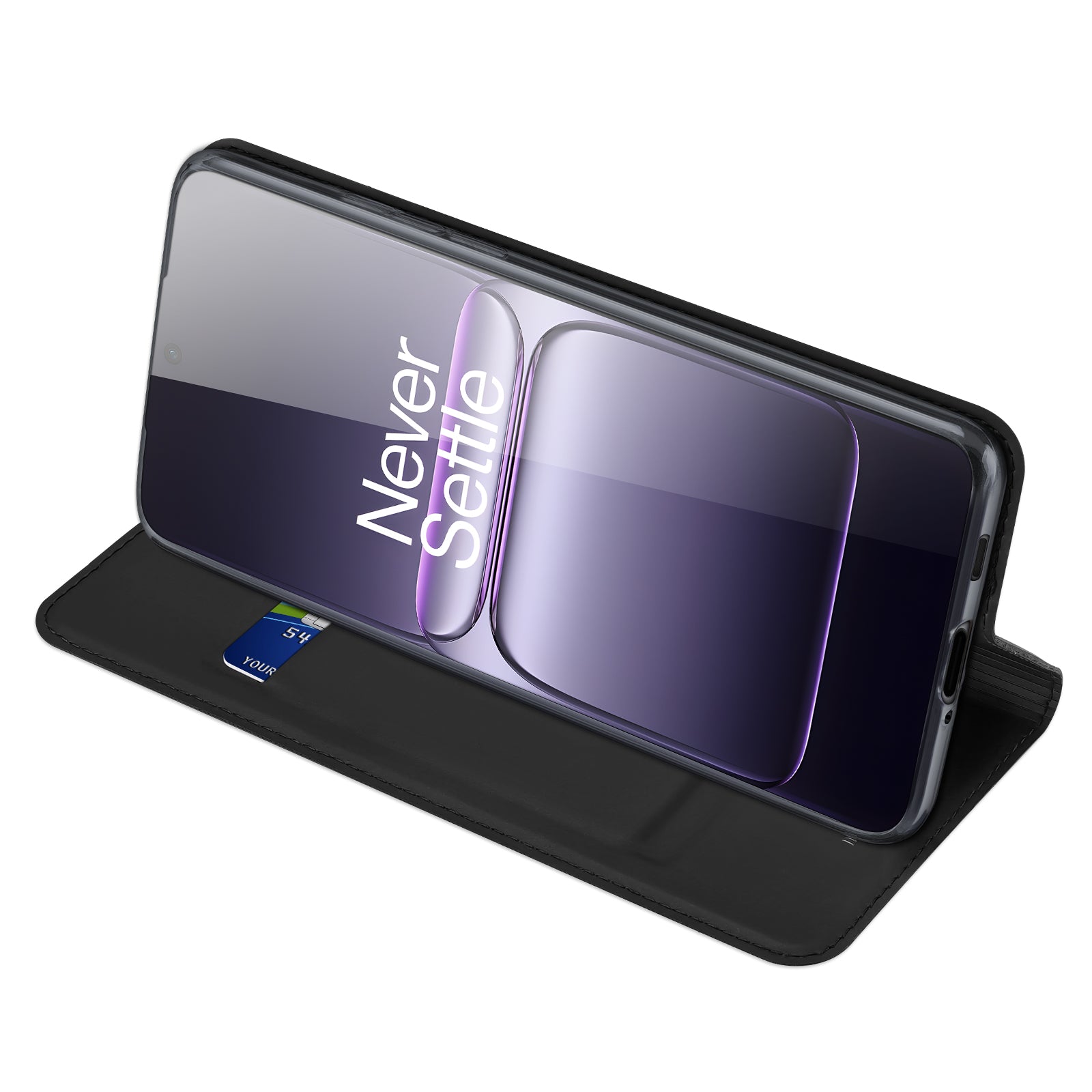 For-OnePlus-Ace-5-Racing-5G-/-OnePlus-Nord-CE5-5G-Case-DUX-DUCIS-Skin-Pro-Series-Leather-Stand-Cover-Card-Holder-Black
