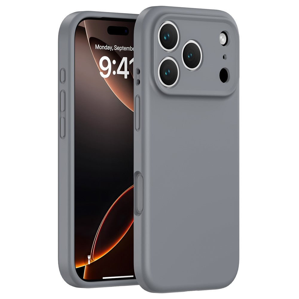 For-iPhone-17-Pro-Max-Case-Precision-Fit-PC-+-Liquid-Silicone-Protective-Phone-Cover-with-Microfiber-Lining-Charcoal-Grey