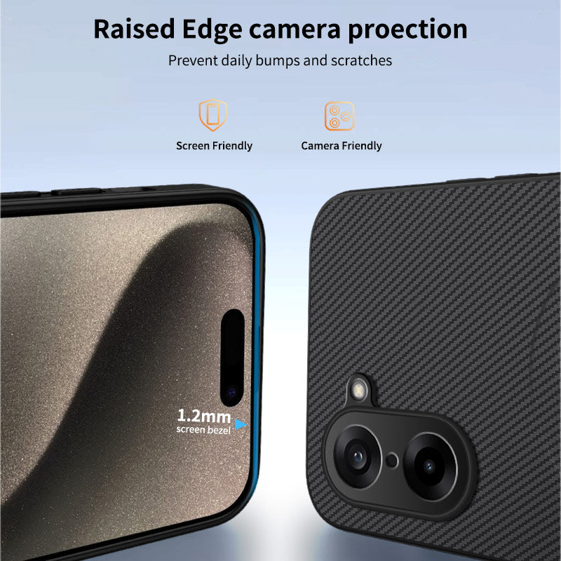 For-OnePlus-Ace-5-Racing-5G-/-OnePlus-Nord-CE5-5G-Case-Compatible-with-MagSafe-WANLONFENG-TQ-Series-Carbon-Fiber-Texture-PC-TPU-Phone-Cover-Black