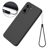 For-OnePlus-Nord-CE5-5G-Liquid-Silicone-Case-Phone-Back-Cover-with-Hand-Strap-Black