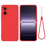 For-OnePlus-Nord-CE5-5G-Liquid-Silicone-Case-Phone-Back-Cover-with-Hand-Strap-Red