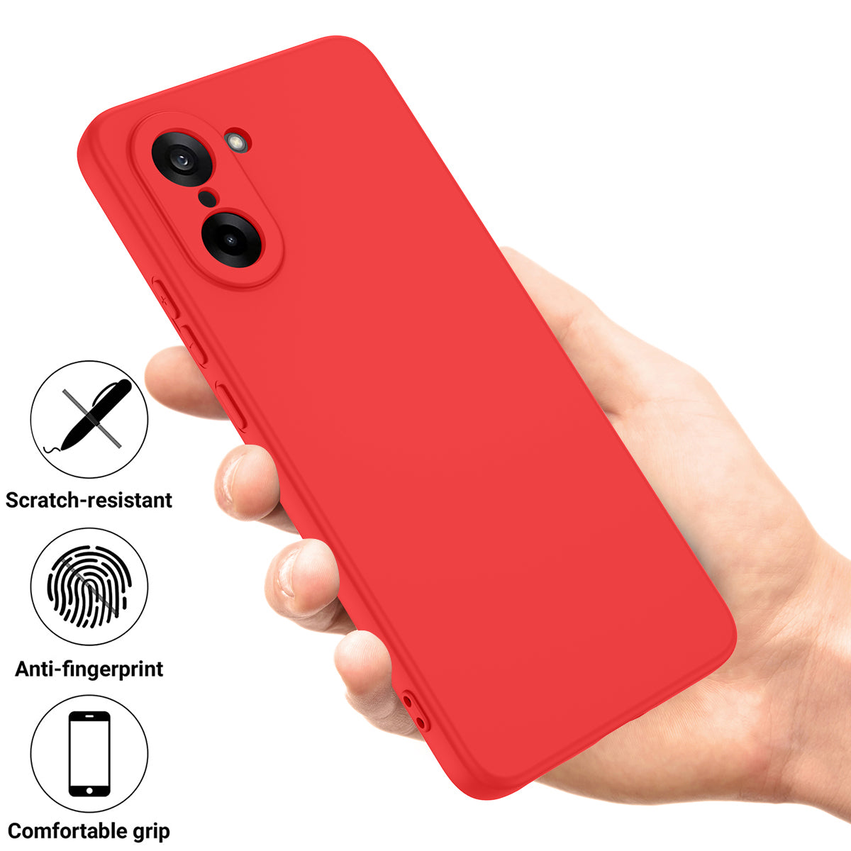 For-OnePlus-Nord-CE5-5G-Liquid-Silicone-Case-Phone-Back-Cover-with-Hand-Strap-Red