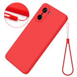 For-OnePlus-Nord-CE5-5G-Liquid-Silicone-Case-Phone-Back-Cover-with-Hand-Strap-Red
