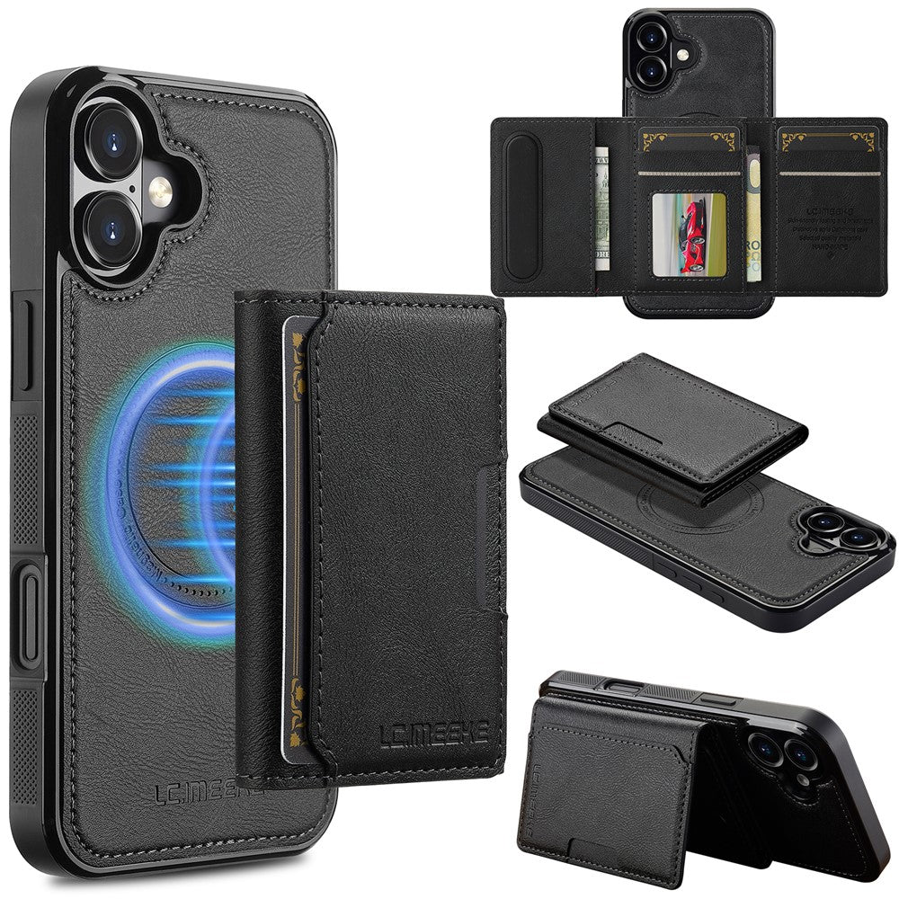 LC.IMEEKE-L5-For-iPhone-17-Magnetic-Phone-Case-Leather-Back-Cover-with-Detachable-Card-Holder-Black