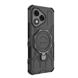 For-Honor-400-Lite-5G-Magnetic-Case-Rotating-Metal-Kickstand-Shockproof-PC-+-TPU-Phone-Back-Cover-Black