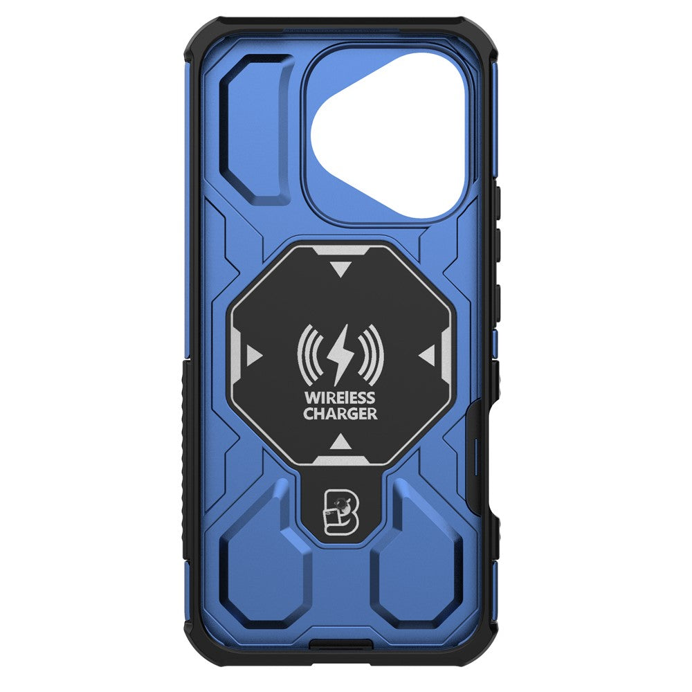 For-Honor-400-Lite-5G-Magnetic-Case-Rotating-Metal-Kickstand-Shockproof-PC-+-TPU-Phone-Back-Cover-Black