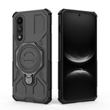 For-OnePlus-Ace-5-Ultra-5G-/-Nord-5-5G-Magnetic-Case-Rotating-Metal-Kickstand-PC-+-TPU-Phone-Back-Cover-Black