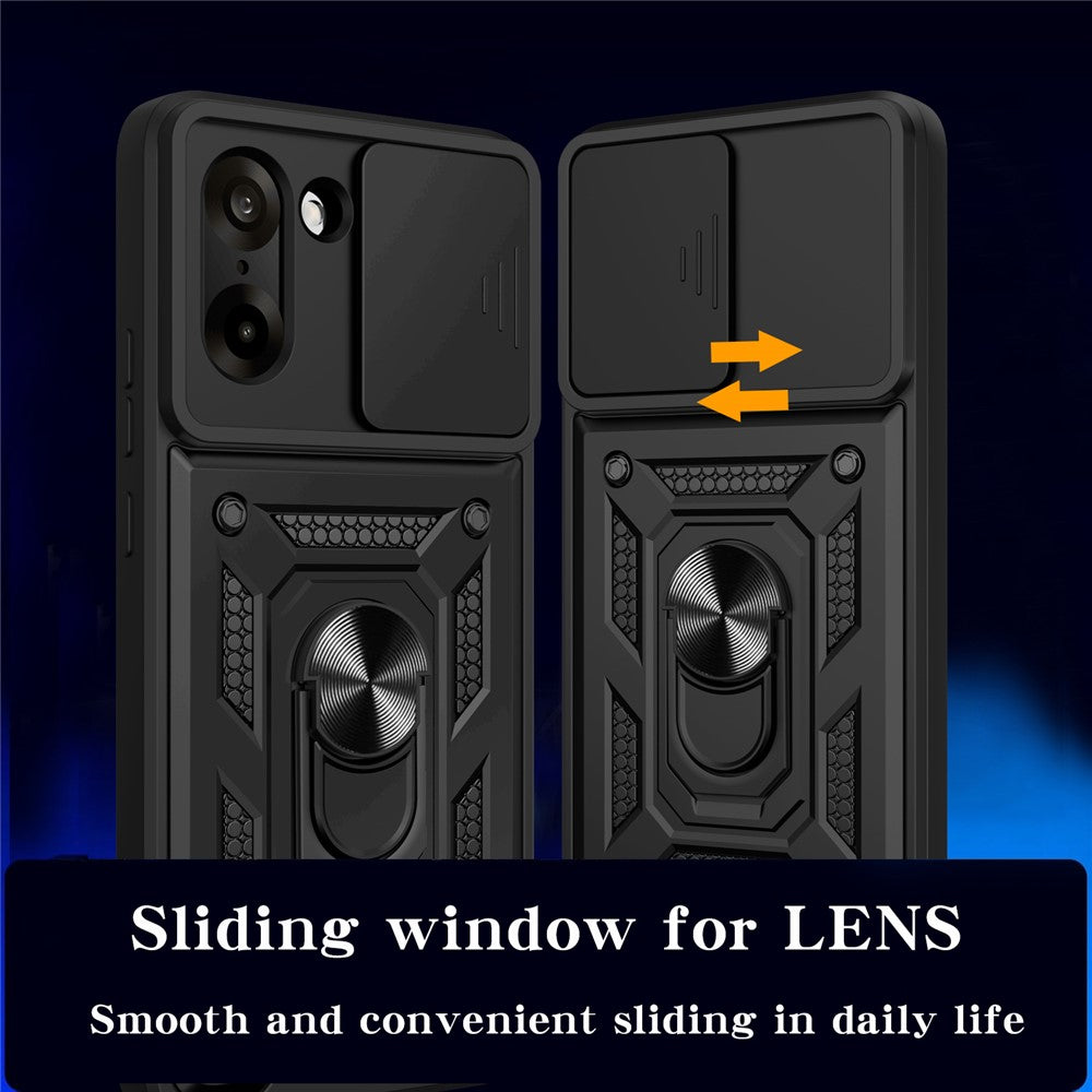 For-OnePlus-Nord-CE5-5G-Case-with-Slide-Camera-Lid-PC-+-TPU-Kickstand-Phone-Cover-Black