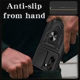 For-OnePlus-Nord-CE5-5G-Case-with-Slide-Camera-Lid-PC-+-TPU-Kickstand-Phone-Cover-Black