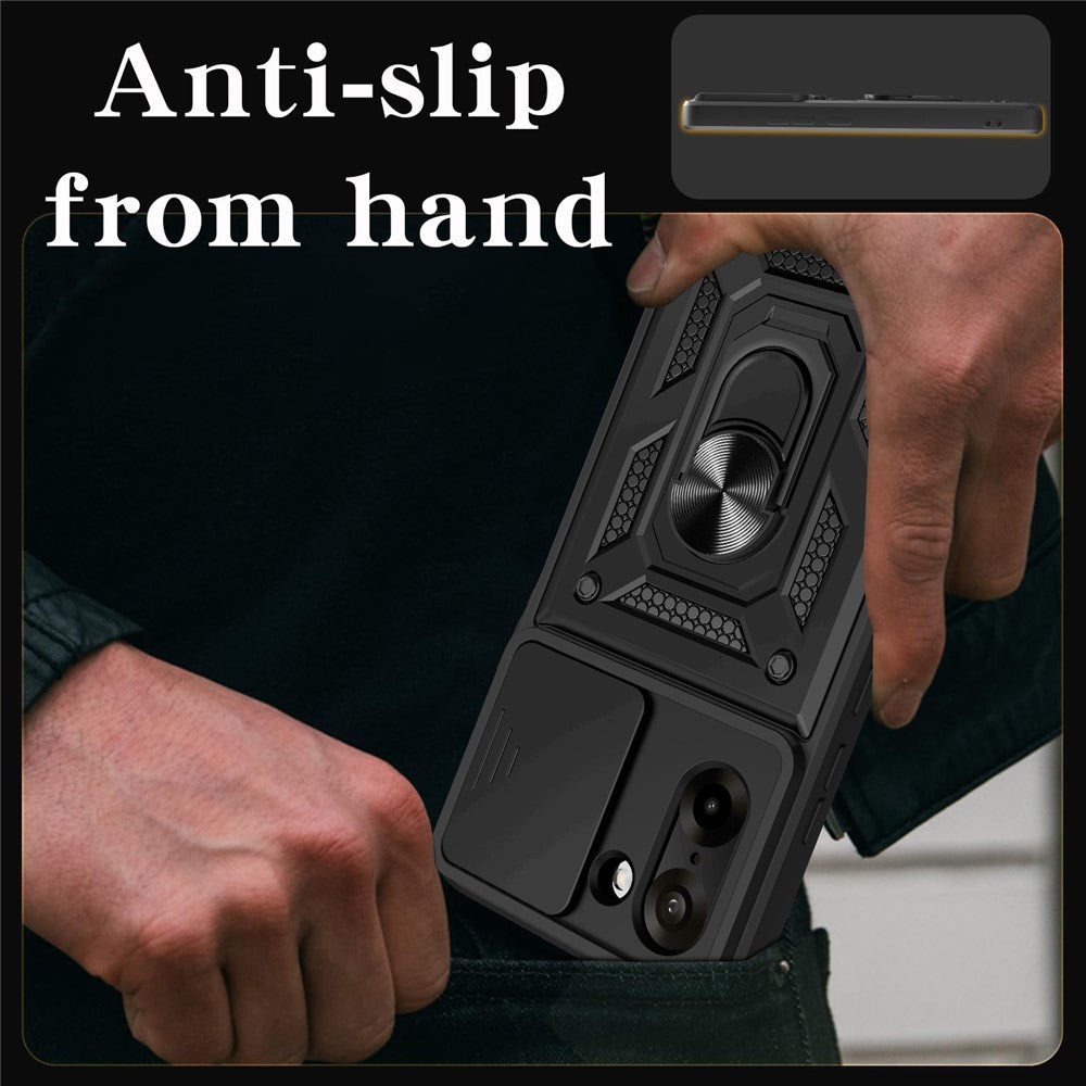 For-OnePlus-Nord-CE5-5G-Case-with-Slide-Camera-Lid-PC-+-TPU-Kickstand-Phone-Cover-Black