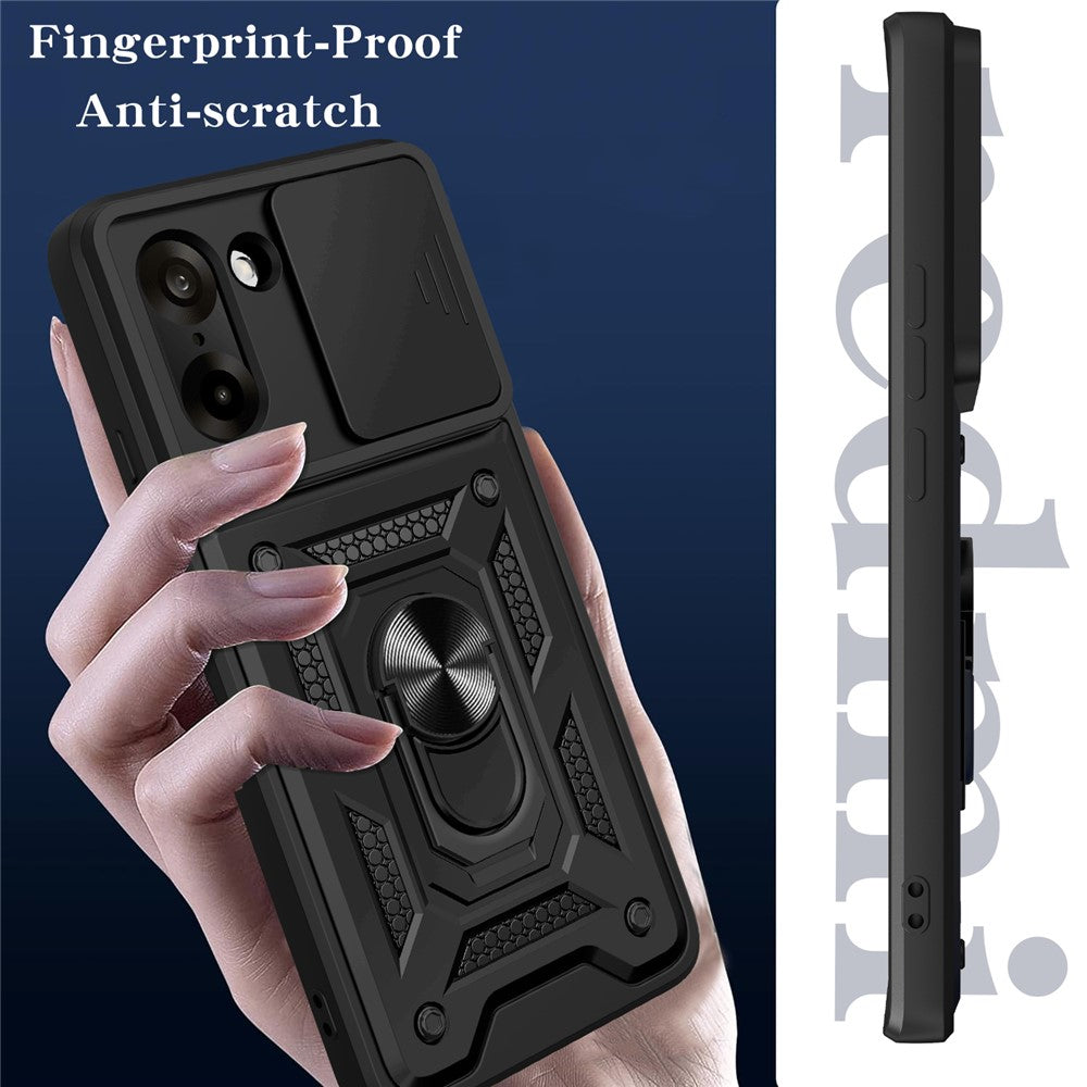 For-OnePlus-Nord-CE5-5G-Case-with-Slide-Camera-Lid-PC-+-TPU-Kickstand-Phone-Cover-Green