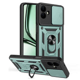 For-Samsung-Galaxy-A07-4G-Case-with-Slide-Camera-Lid-PC-+-TPU-Kickstand-Phone-Cover-Green