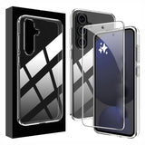 For-Samsung-Galaxy-S25-FE-Clear-TPU-Anti-Scratch-Phone-Case-+-2.5D-Arc-Edge-Screen-Protector