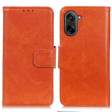 For-OnePlus-Nord-CE5-5G-Case-Nappa-Texture-Split-Leather-Wallet-Phone-Cover-Orange