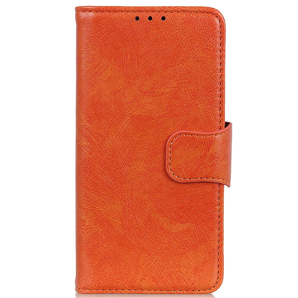 For-OnePlus-Nord-CE5-5G-Case-Nappa-Texture-Split-Leather-Wallet-Phone-Cover-Orange
