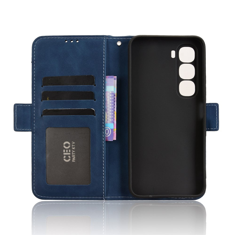 For-Infinix-Hot-60-5G-/-Hot-60i-4G-Leather-Case-Phone-Wallet-Cover-with-Multiple-Card-Slots-Blue