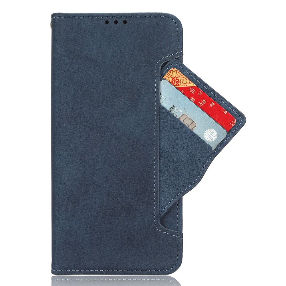For-Infinix-Hot-60-5G-/-Hot-60i-4G-Leather-Case-Phone-Wallet-Cover-with-Multiple-Card-Slots-Blue