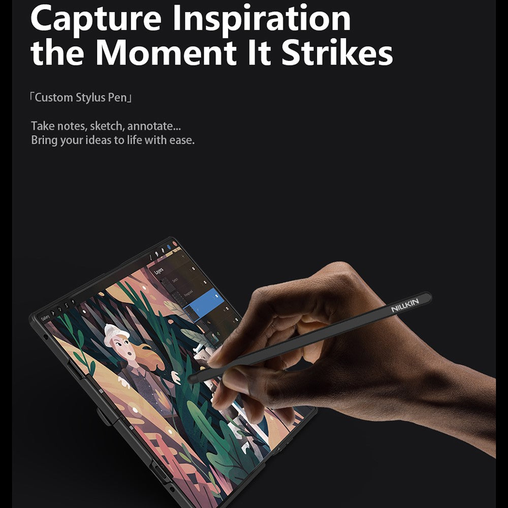NILLKIN-CamShield-Prop-Magnetic-Series-For-Samsung-Galaxy-Z-Fold7-5G-Case-PC-Phone-Cover-with-Clear-Camera-Lid-/-Stylus-Pen