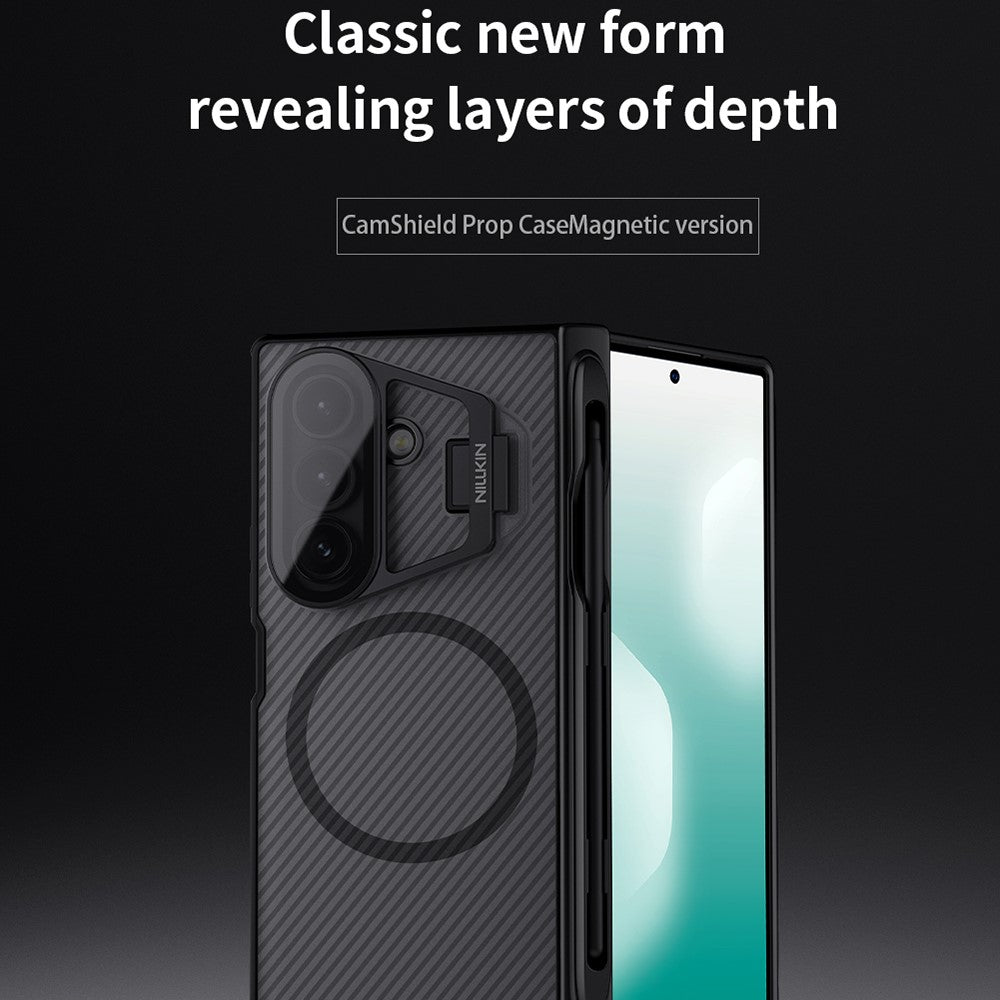 NILLKIN-CamShield-Prop-Magnetic-Translucent-Series-For-Samsung-Galaxy-Z-Fold7-5G-Case-with-Stylus-Pen-Clear-Camera-Lid-PC-Phone-Cover