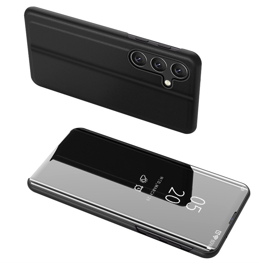 For-Samsung-Galaxy-S25-FE-Case-View-Window-Stand-Leather-Flip-Phone-Cover-Black