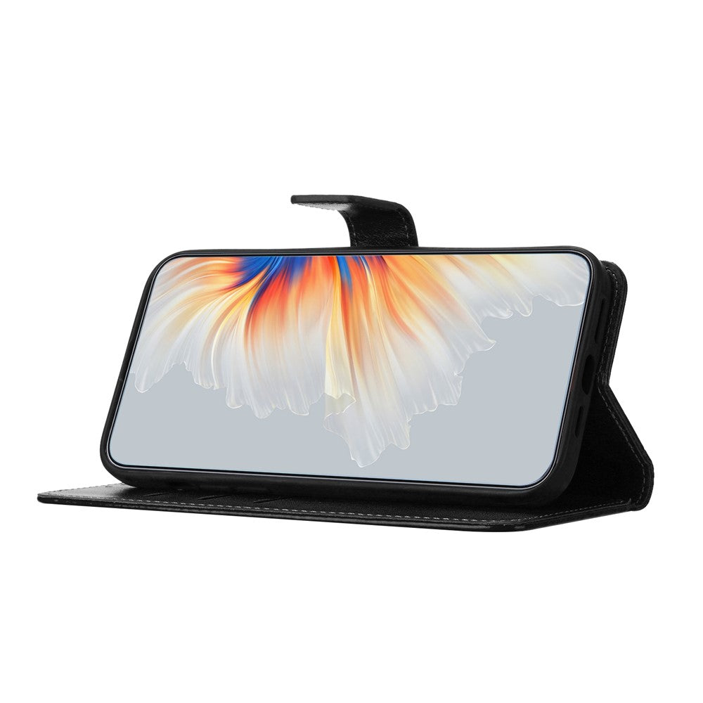 For-Xiaomi-Redmi-15C-5G-(EU)-(173mm)-/-15C-4G-(EU)-(173mm)-Leather-Case-with-Card-Slots-Mandala-Pattern-Phone-Cover-Stand-Black