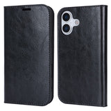 For-iPhone-17-Case-Crazy-Horse-Texture-Split-Leather-Wallet-Phone-Cover-Black