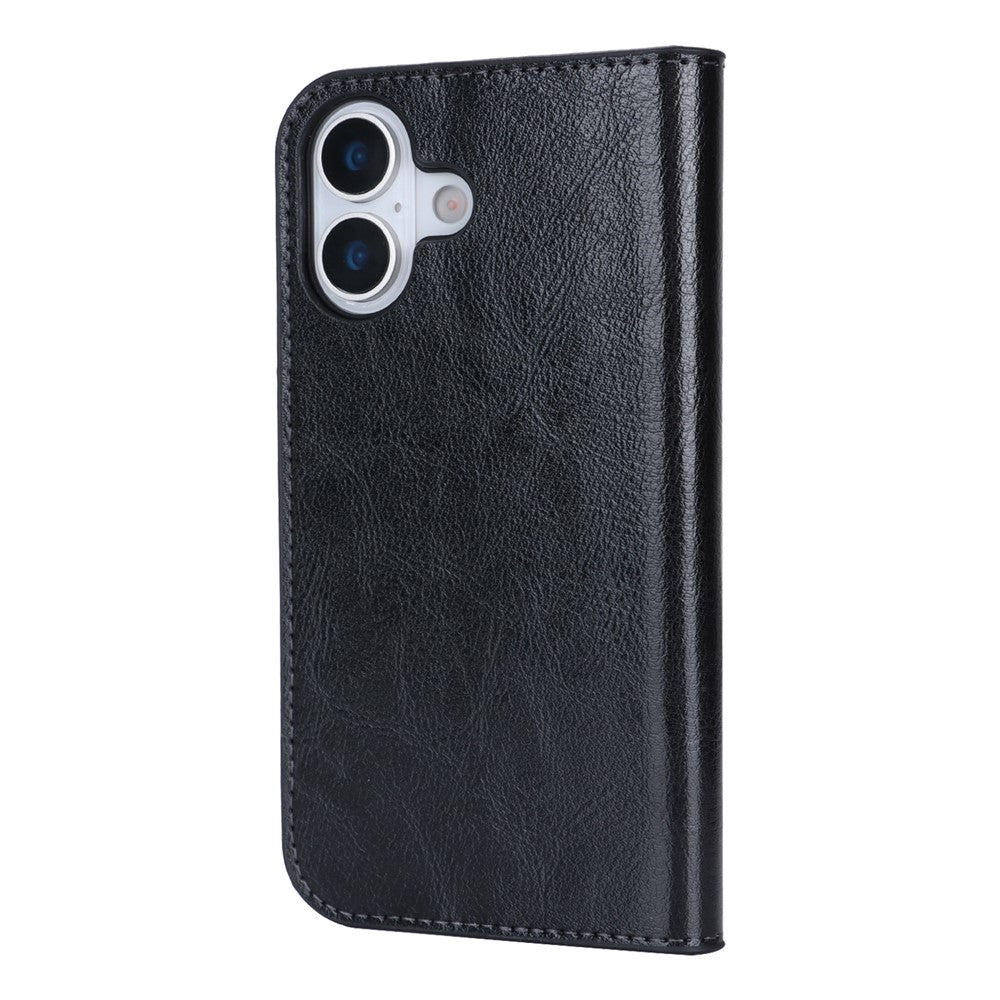 For-iPhone-17-Case-Crazy-Horse-Texture-Split-Leather-Wallet-Phone-Cover-Black