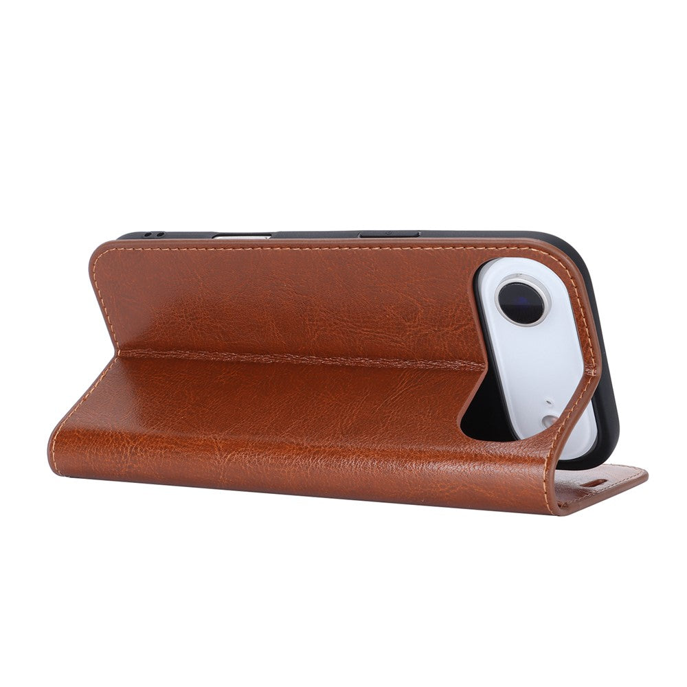 For-iPhone-Air-Case-Crazy-Horse-Texture-Split-Leather-Wallet-Phone-Cover-Light-Brown