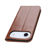 For-iPhone-Air-Case-Crazy-Horse-Texture-Split-Leather-Wallet-Phone-Cover-Light-Brown