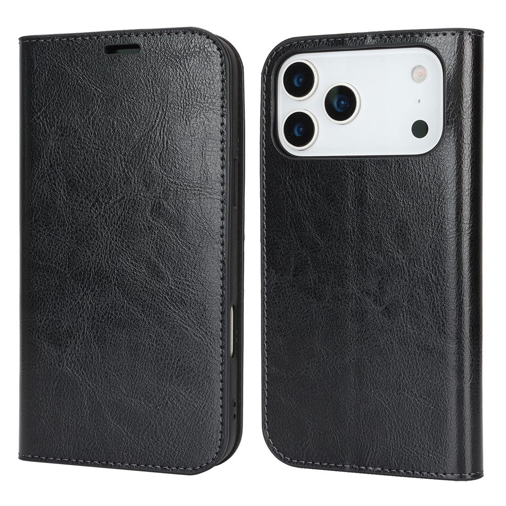 For-iPhone-17-Pro-Max-Case-Crazy-Horse-Texture-Split-Leather-Wallet-Phone-Cover-Black