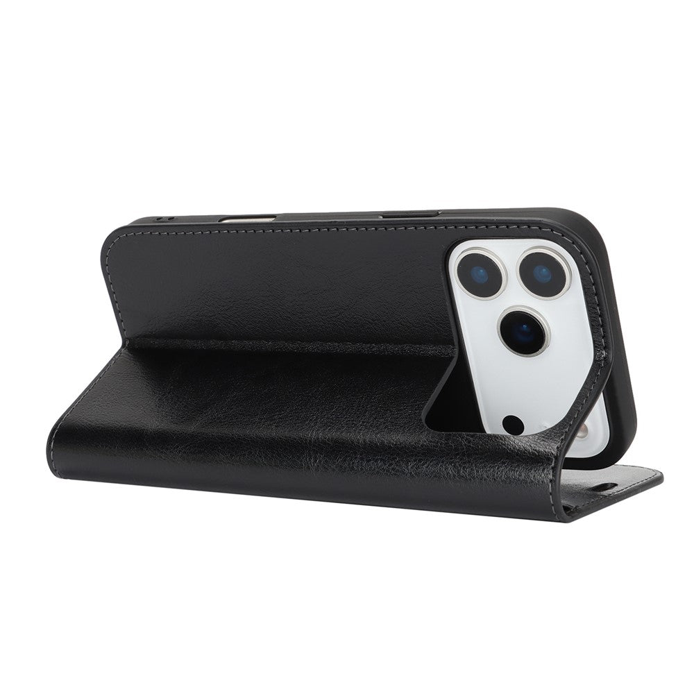 For-iPhone-17-Pro-Max-Case-Crazy-Horse-Texture-Split-Leather-Wallet-Phone-Cover-Black