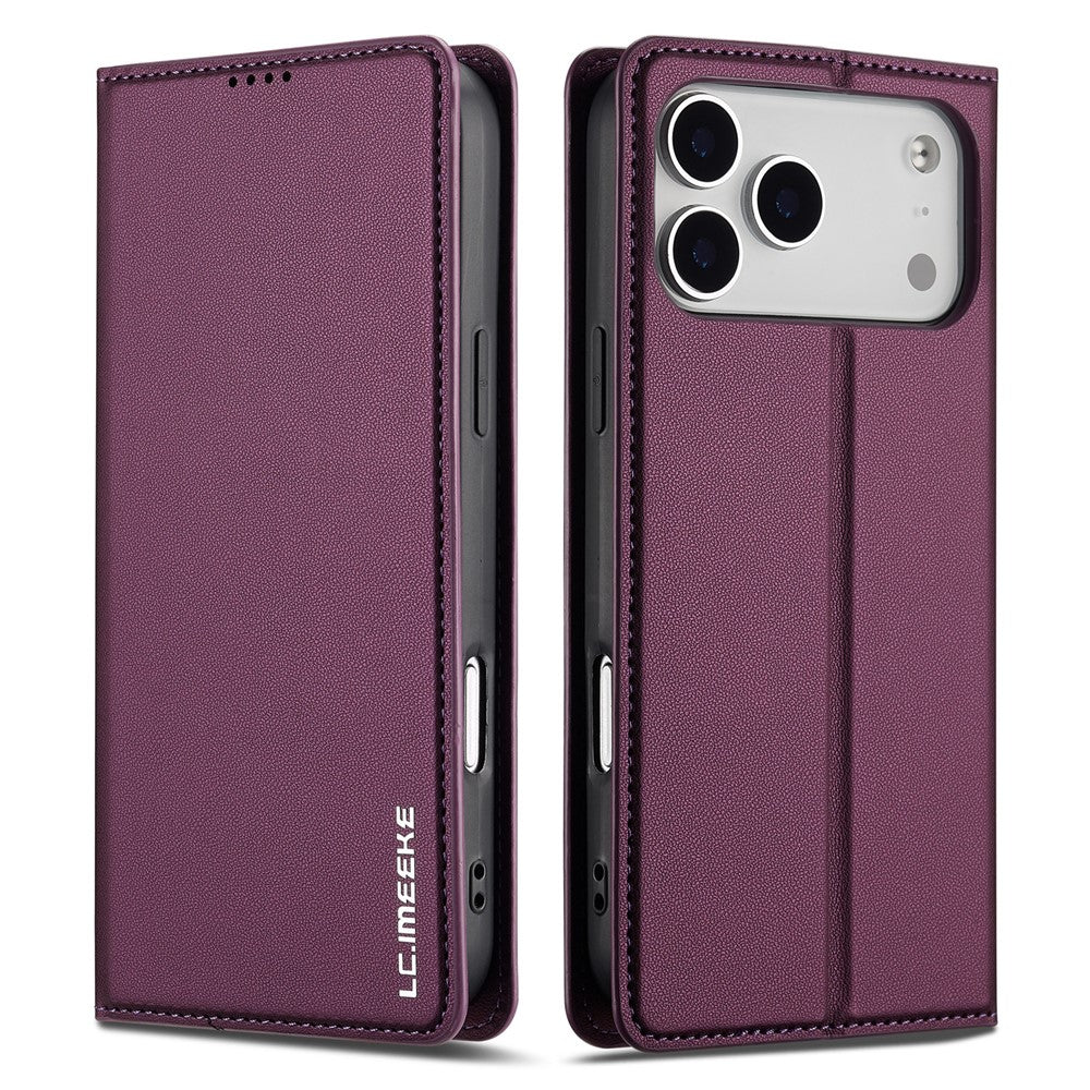 LC.IMEEKE-L1-Series-for-iPhone-17-Pro-Case-PU-Leather-Wallet-Stand-Protective-Phone-Cover-Purple