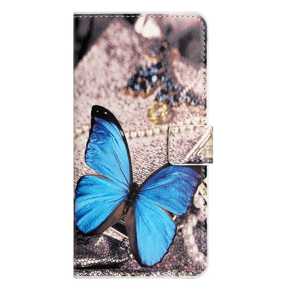 For-iPhone-17-Case-Pattern-Print-PU-Leather-Wallet-Phone-Cover-Blue-Butterfly