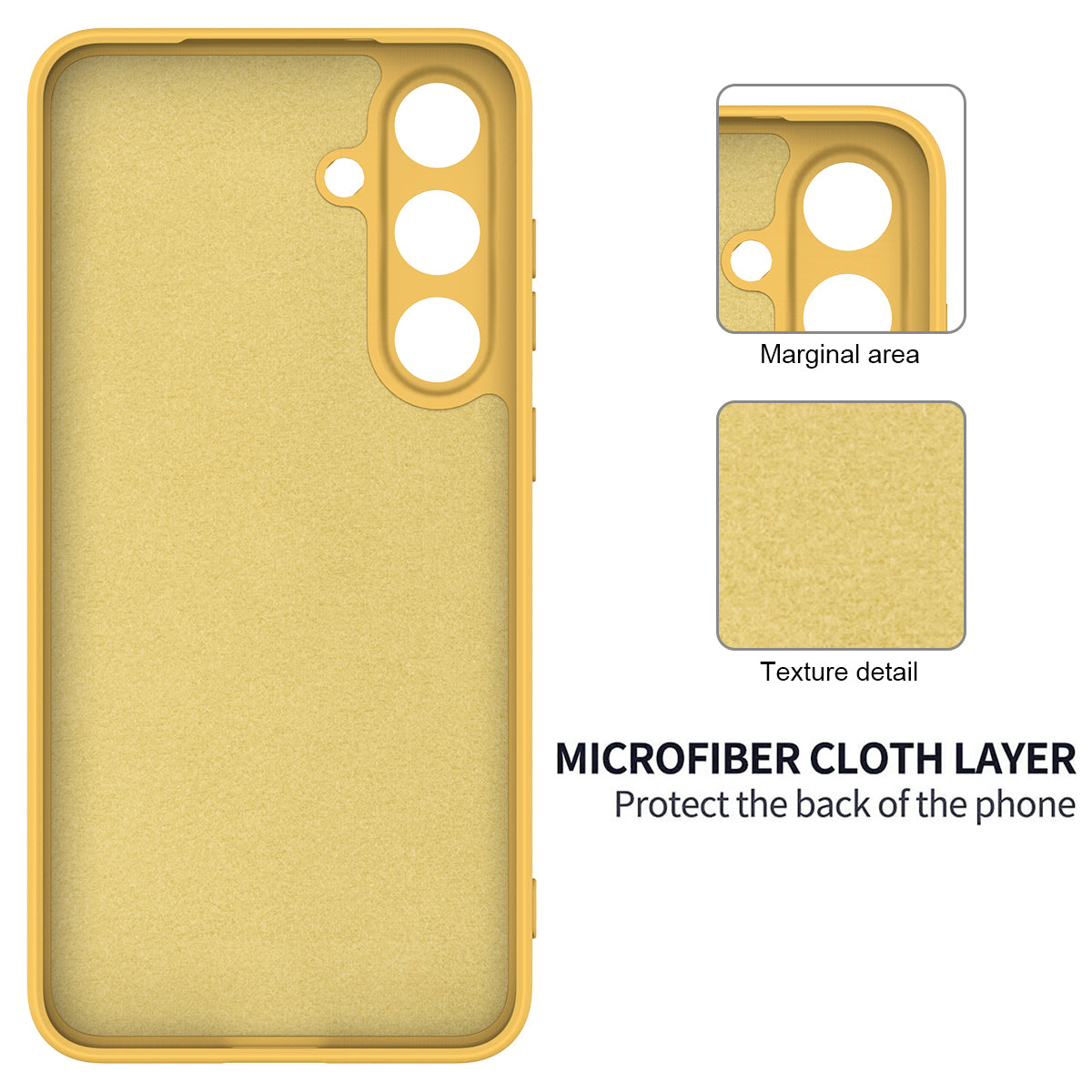 For-Samsung-Galaxy-S25-FE-Liquid-Silicone-Case-Phone-Back-Cover-with-Hand-Strap-Yellow