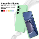 For-Samsung-Galaxy-S25-FE-Liquid-Silicone-Case-Phone-Back-Cover-with-Hand-Strap-Green