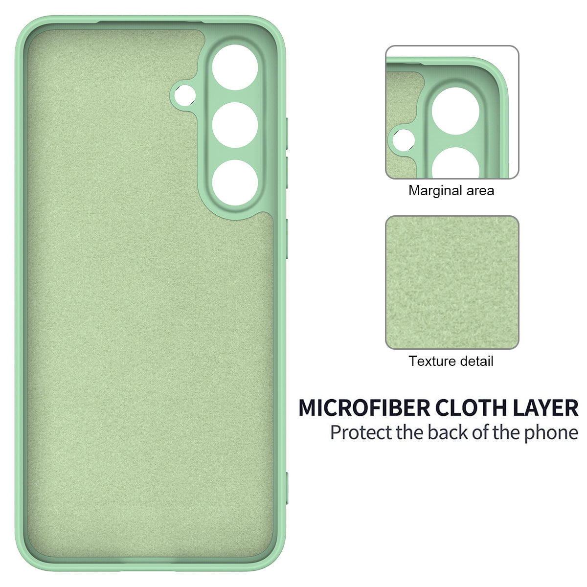 For-Samsung-Galaxy-S25-FE-Liquid-Silicone-Case-Phone-Back-Cover-with-Hand-Strap-Green