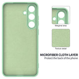 For-Samsung-Galaxy-S25-FE-Liquid-Silicone-Case-Phone-Back-Cover-with-Hand-Strap-Green