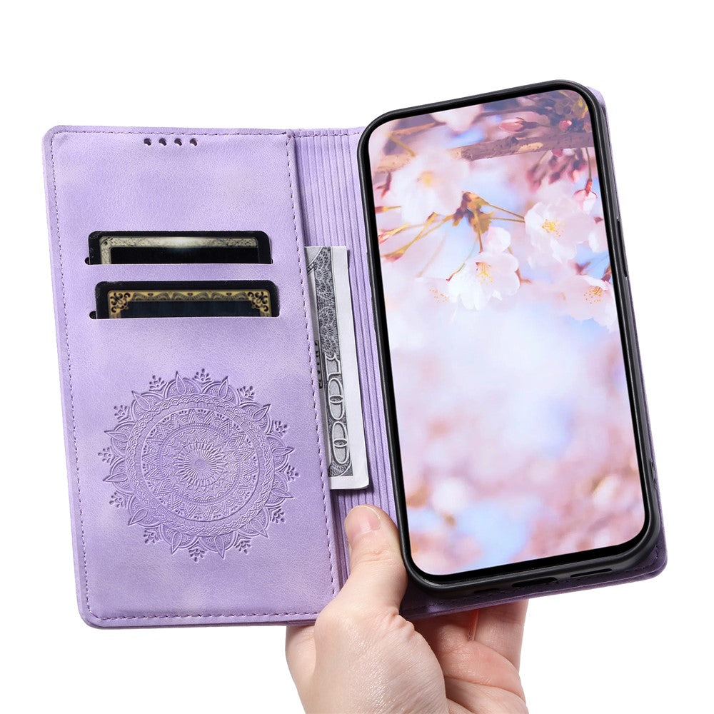 For-iPhone-17-Pro-Max-Case-Magnetic-Closing-Leather-Phone-Cover-Pattern-Imprinted-Purple
