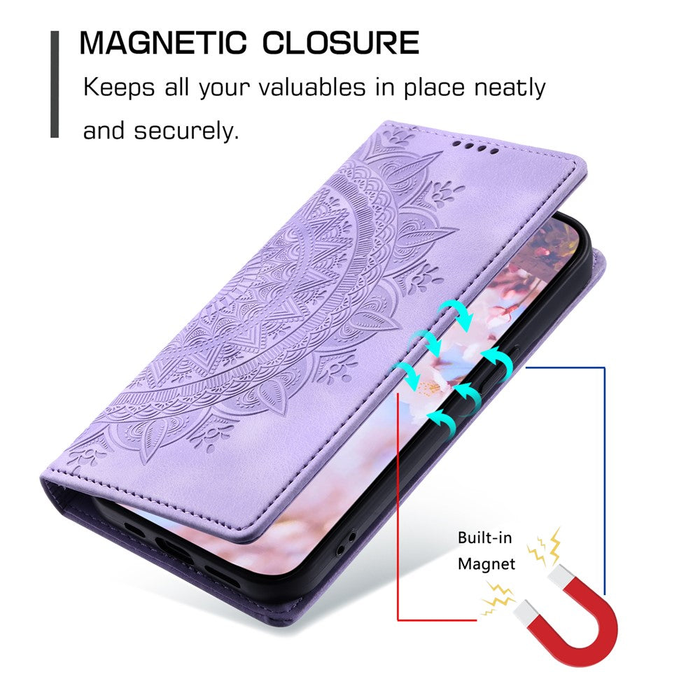 For-iPhone-17-Pro-Max-Case-Magnetic-Closing-Leather-Phone-Cover-Pattern-Imprinted-Purple